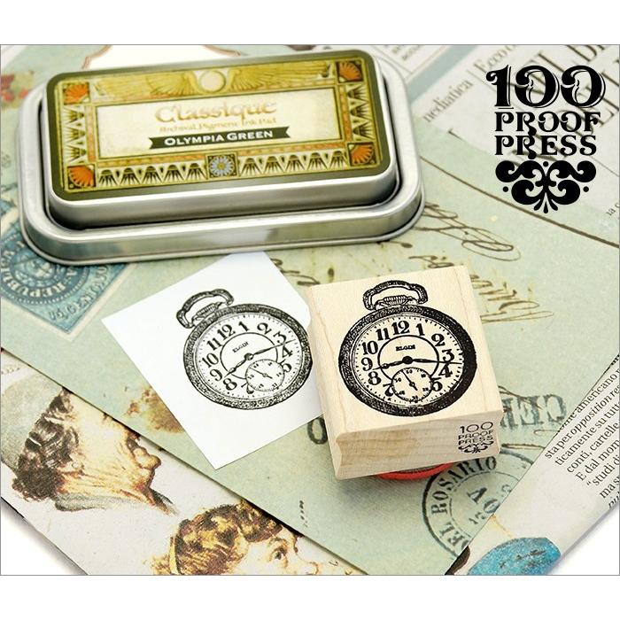 100 Proof Press #4631 ポケットウォッチ Pocket Watch Small スタンプ アンティーク | 