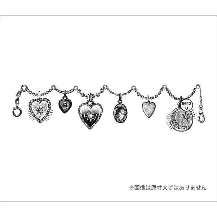 100 Proof Press #5612 ハートロケット Heart Locket Chain スタンプ アンティーク |  | 02