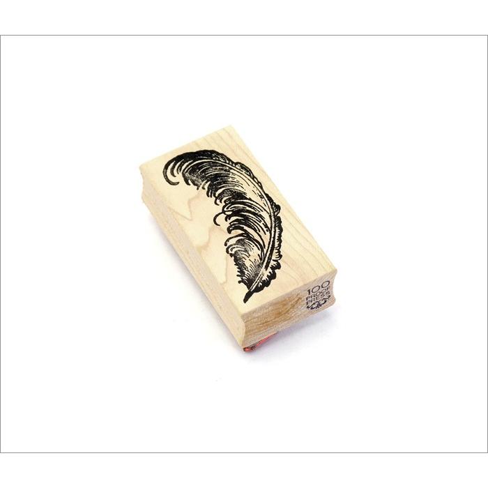 100 Proof Press #5852 Feather Dark Left スタンプ アンティーク |  | 01