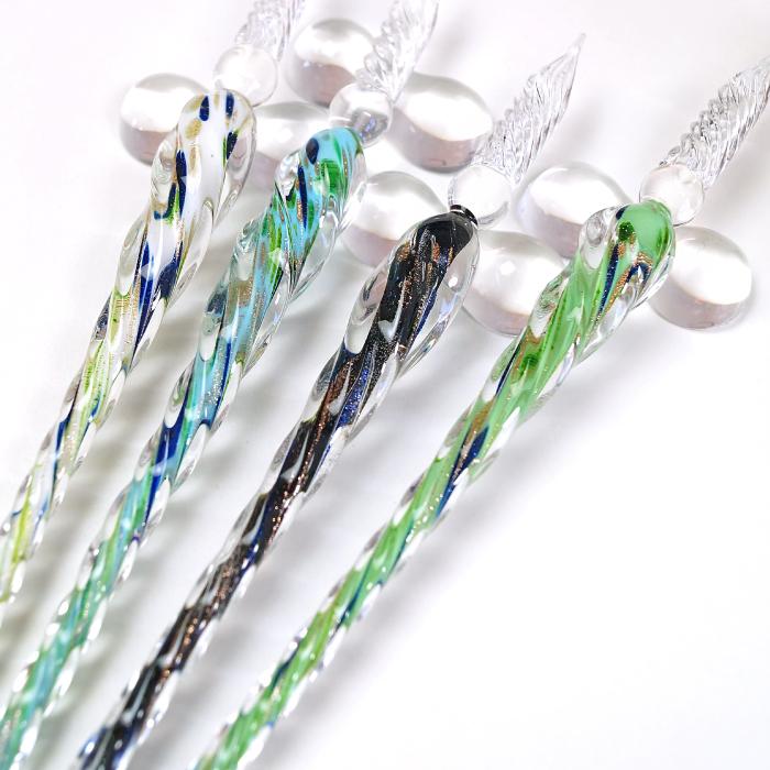 ガラスペン セット 【ガラスペン ペンレスト インク セット】Luceシリーズ adessoオリジナル企画 文具柄 ギフト プレゼント アデッソ |  | 11