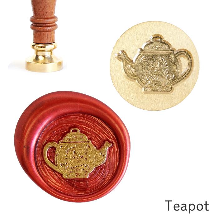 シーリングスタンプ ヘッド ＜ Teapot ＞ 単品 替えスタンプ 【Prodused by adesso】 交換用 付け替え 封蝋 ティーポット | 
