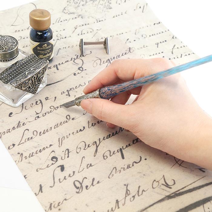 カリグラフィーペン ガラス軸 イタリア製 Bortoletti Murano Glass Calligraphy + Ink Set07 インク付き  ボルトレッティ |  | 07