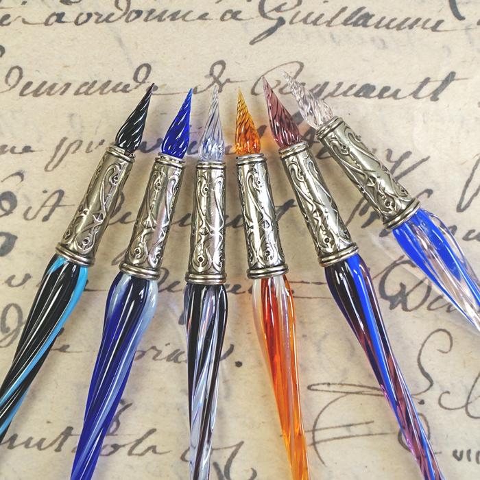 ガラスペン イタリア製 Bortoletti Murano Glass + Ink Set32
