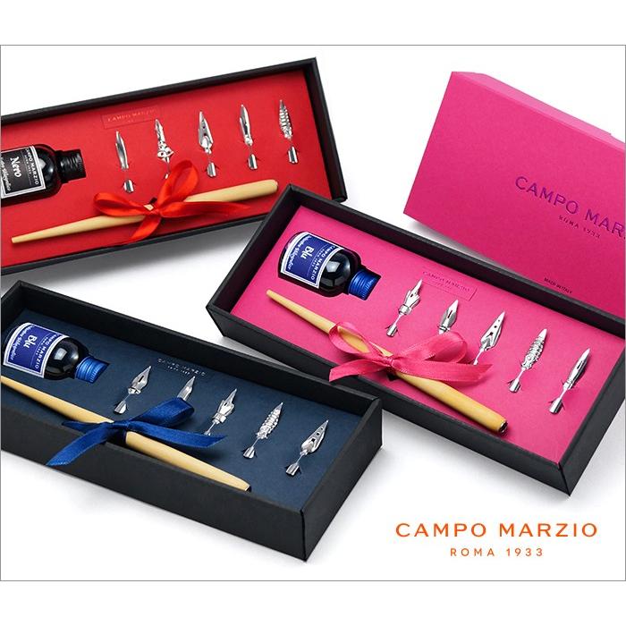 カンポマルツィオローマ　カリグラフィーセット CAMPO MARZIO 万年筆 カリグラフィ 羽ペン 筆記具 セット