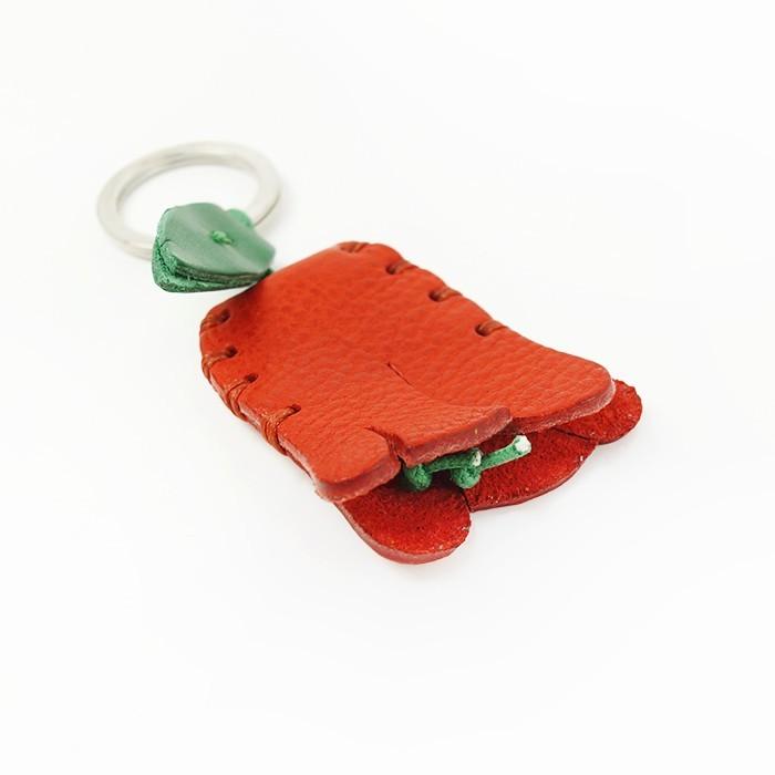 レザーキーホルダー 花 チューリップ イタリア 直輸入 La Cuoieria 本革 flower かわいい ギフト P326 P276 | Tulip | 08