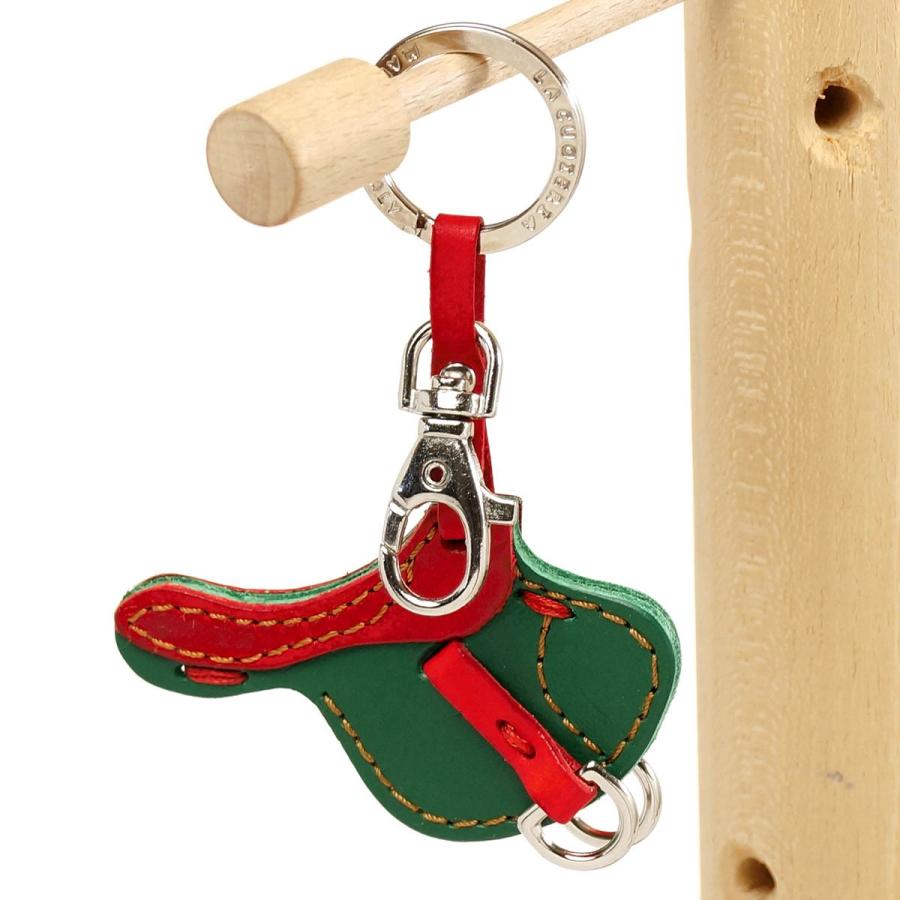 キーホルダー 本革 かわいい おしゃれ ラ クオイエリア La Cuoieria レザーキーホルダー イングリッシュサドル 鞍  乗馬鞄 P205 |  | 03