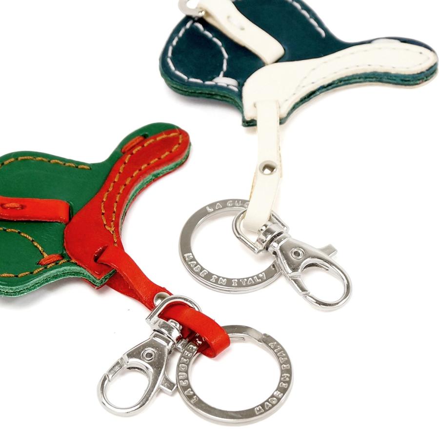 キーホルダー 本革 かわいい おしゃれ ラ クオイエリア La Cuoieria レザーキーホルダー イングリッシュサドル 鞍  乗馬鞄 P205 |  | 05