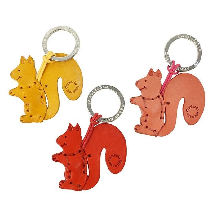 La cuoieria レザーキーホルダー リス イタリア Cuoieria 直輸入