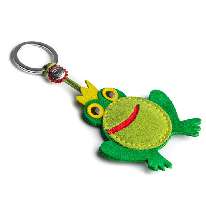 レザーキーホルダー アニマル カエル 本革 イタリア製 DALLAITI キーチャーム キーリング ギフト |  | 01