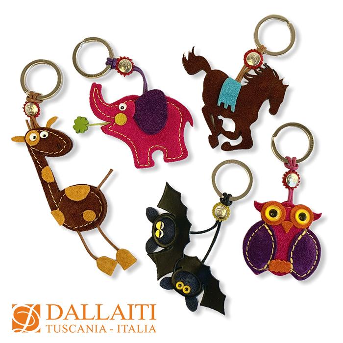 レザーキーホルダー アニマル フクロウ 本革 イタリア製 DALLAITI キーチャーム キーリング 鳥 梟 ギフト |  | 02