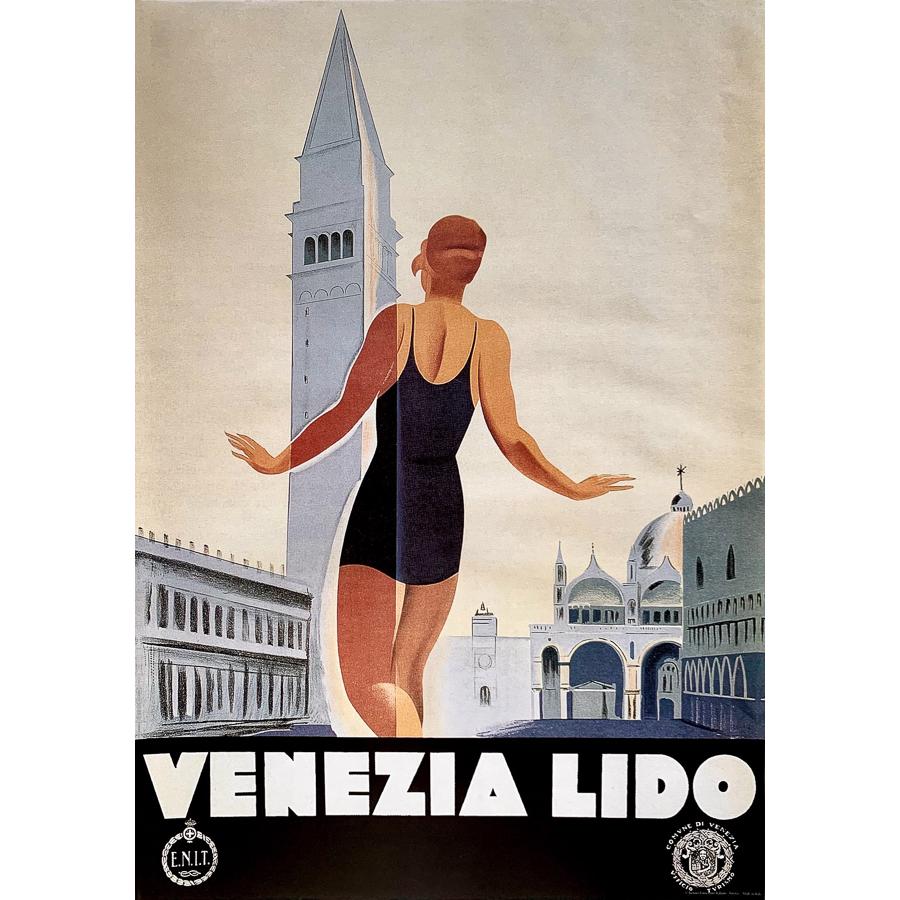 ポスター イタリア リド島 アート おしゃれ ヴィンテージ  I.F.I ポスター 50×70 VENEZIA LIDO CR115 インテリア | 