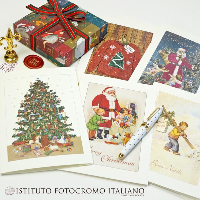 クリスマスカード メッセージカード イタリア製 I.F.I 封筒 おしゃれ