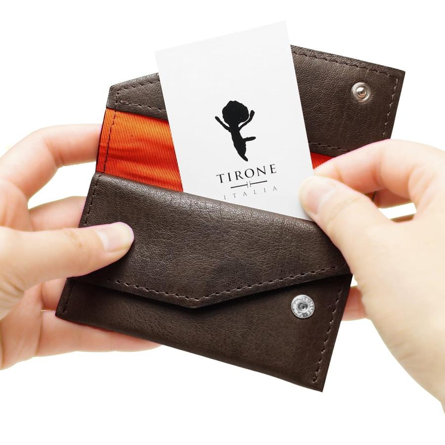 名刺入れ 名刺ホルダー カードケース 本革 ブランド 日本製 ティロー ネ デザイン TIRONE DESIGN 名刺ケース LAMB TA03 | SO | 05