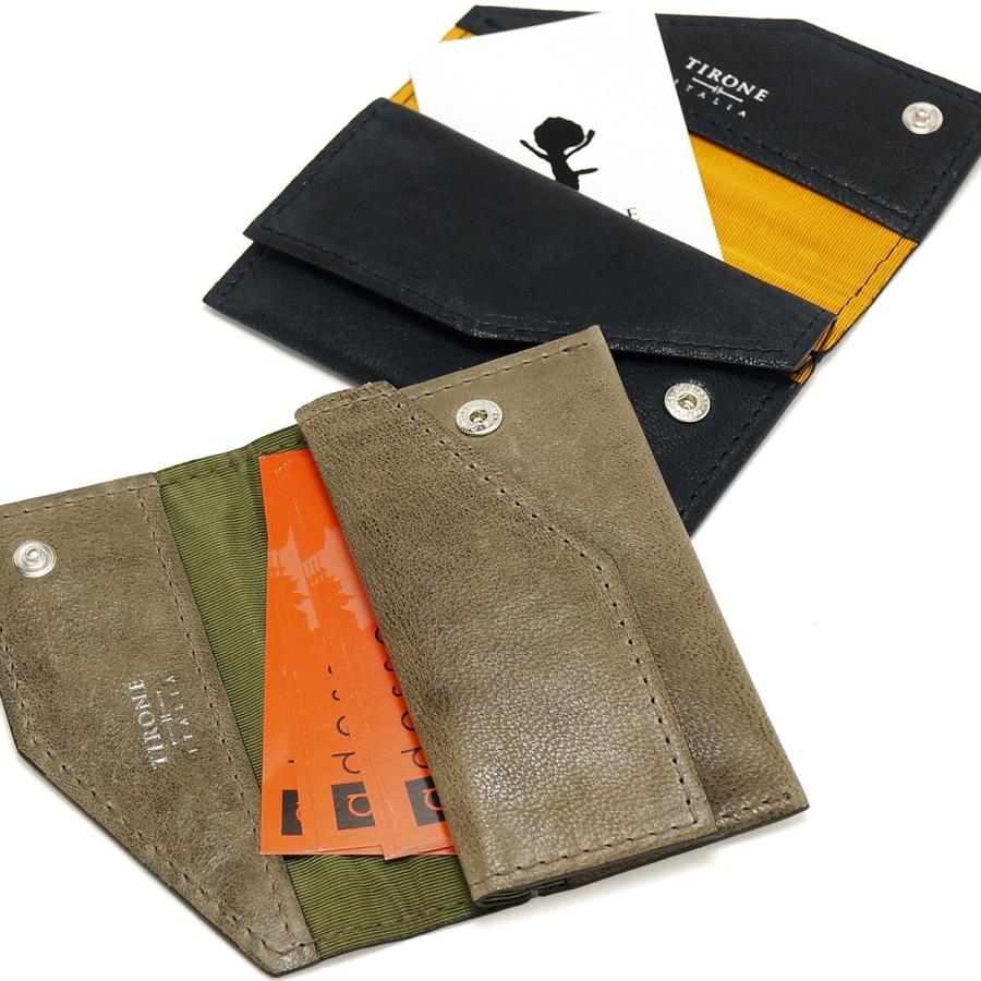 名刺入れ 名刺ホルダー カードケース 本革 ブランド 日本製 ティロー ネ デザイン TIRONE DESIGN 名刺ケース LAMB TA03 | SO | 08
