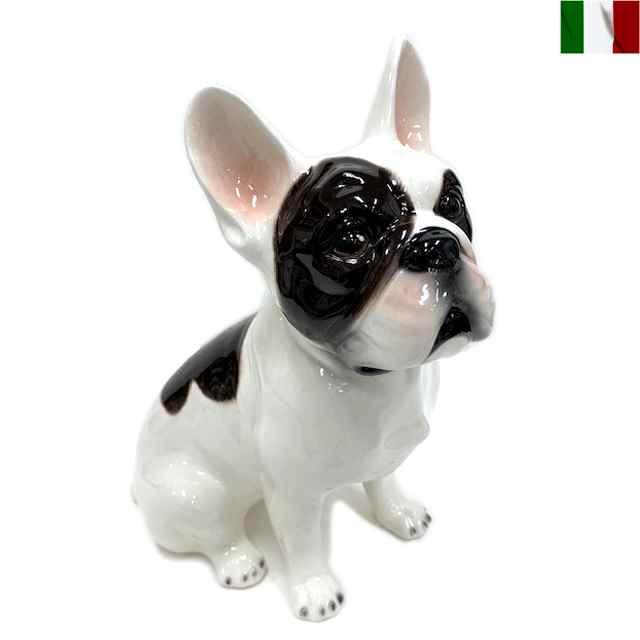 フレンチブルドッグ 置物 犬 イタリア 陶器 italy-dog-8370｜adesugata-furniture｜04