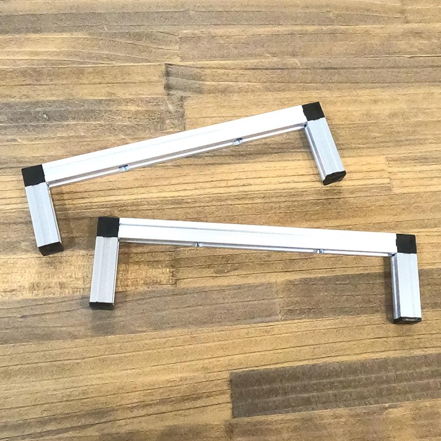 モニター台脚パーツ DIYパーツ 高さ7cm×奥行き25cm 机上ラック ロー