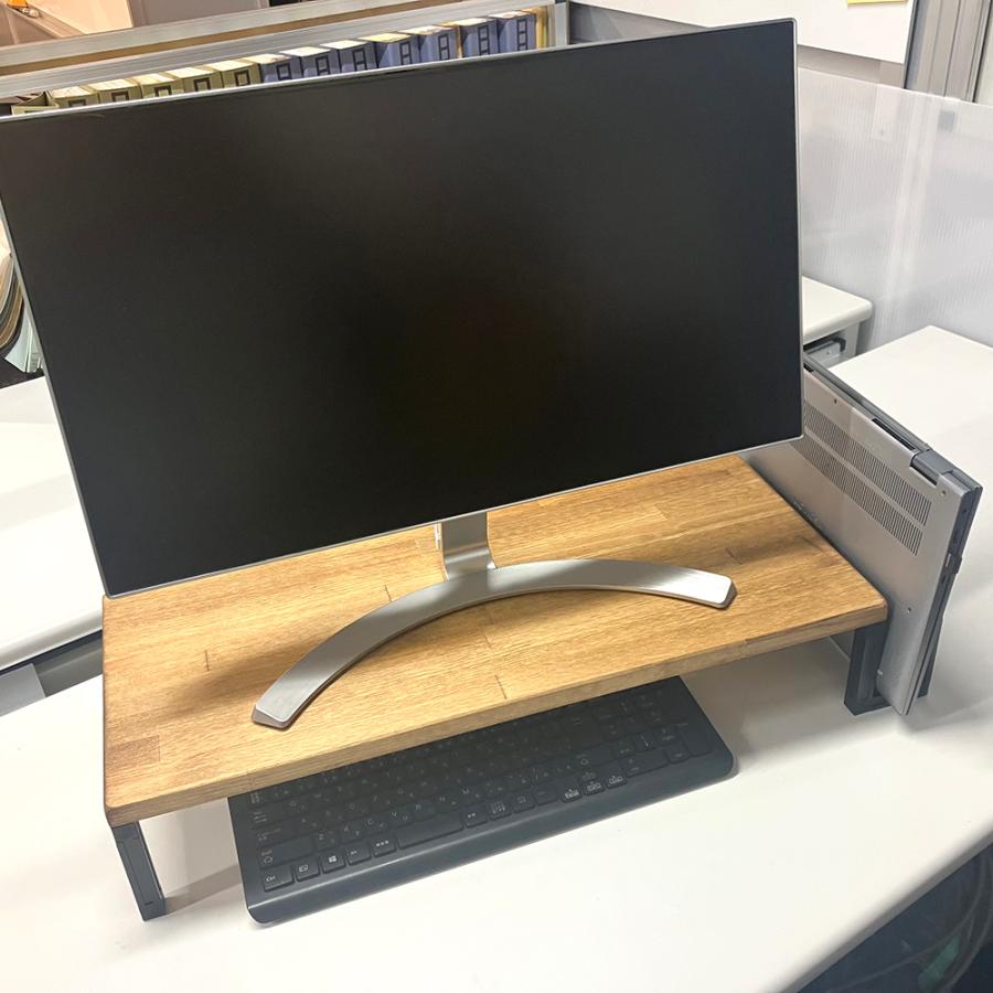 モニター台フレーム モニタースタンド ノートPC縦置きスタンド付 机