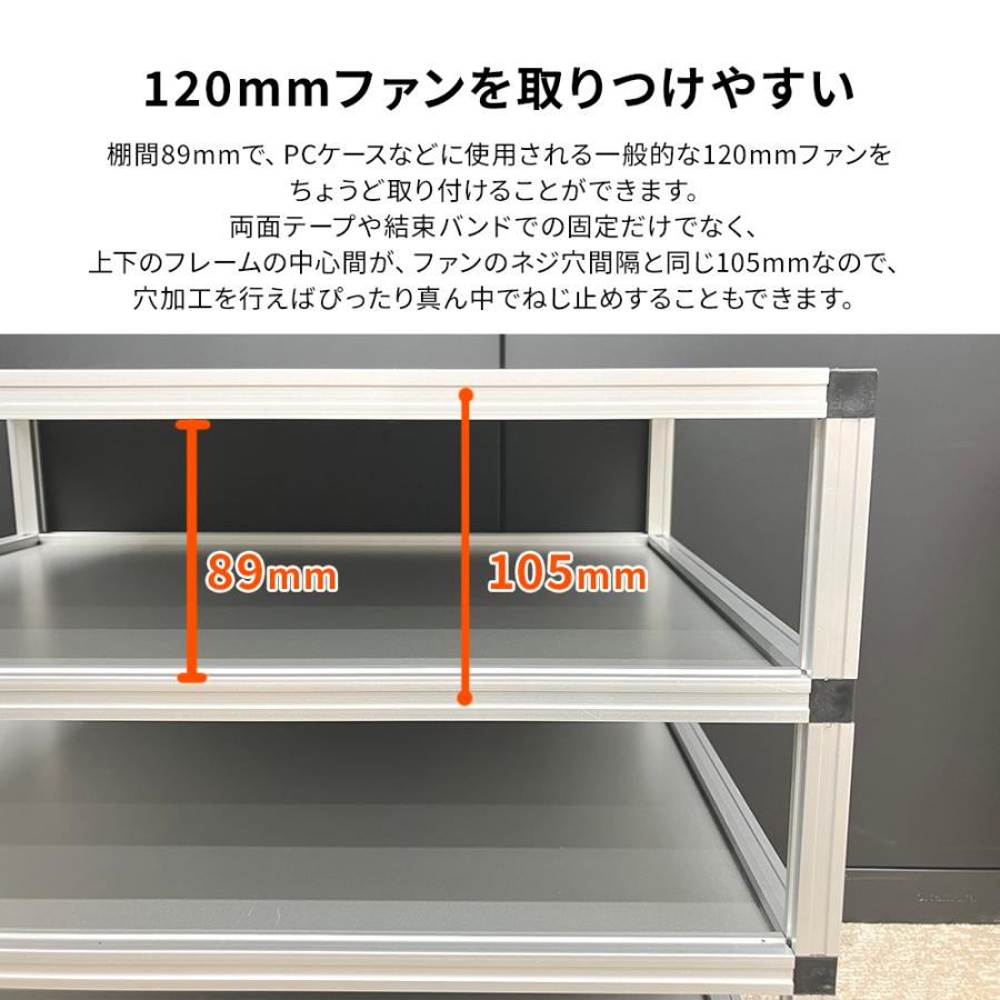 ネットワークラック 本体4段タイプ W500×D400×H436mm 個人、小規模オフィス向けの画像