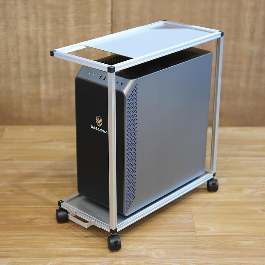 PCワゴン 高さ52cm ゲーミングPC収納可能 USBポートが使いやすい アルミフレーム製_1