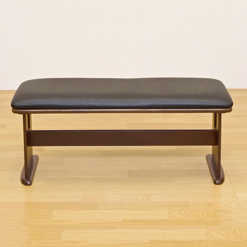 ２人用ダイニングベンチ ダイニングベンチ 106cm幅 おしゃれ 長椅子 天然木製脚 合皮