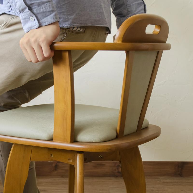 ☆ダイニングチェア 椅子　回転　アーム付き　肘置き　二脚目 2脚セット］回転チェア 肘付き ダイニング チェア アームチェア