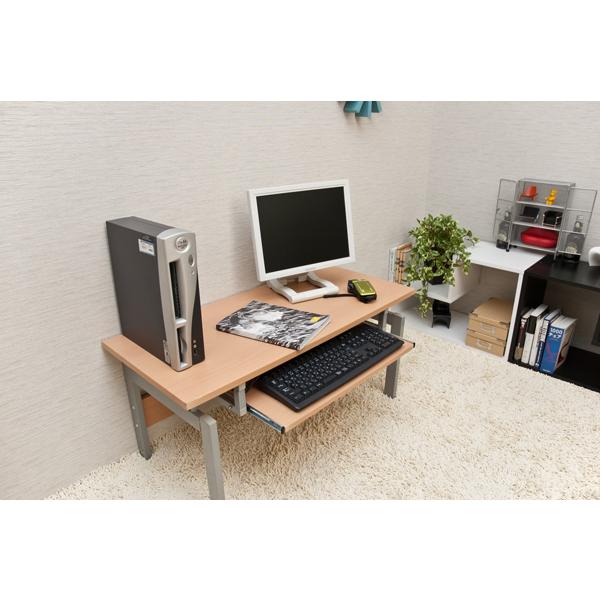 パソコンデスク 90cm幅 ロータイプ 平机 PC スライドテーブル パソコンデスク 90cm幅 ロータイプ 平机 PC スライドテーブル