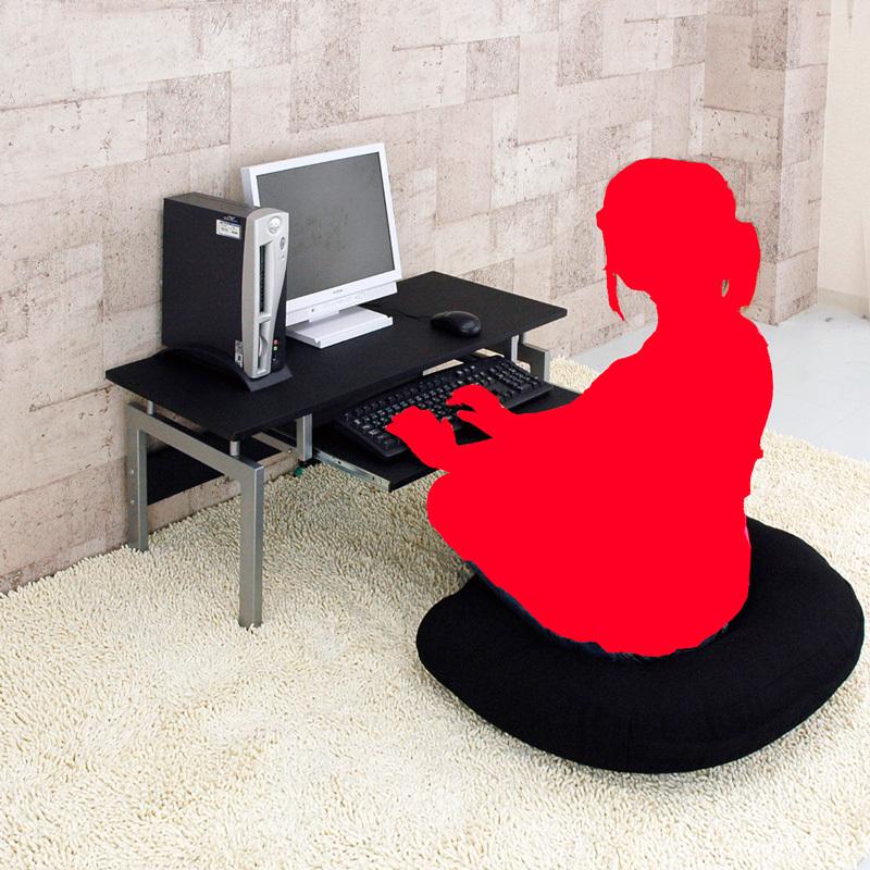 【新品・送料無料】ロータイプデスク3点セットスライドテーブル 90cm幅 パソコンデスク 90cm幅 ロータイプ 平机 文机 PCデスク スライド