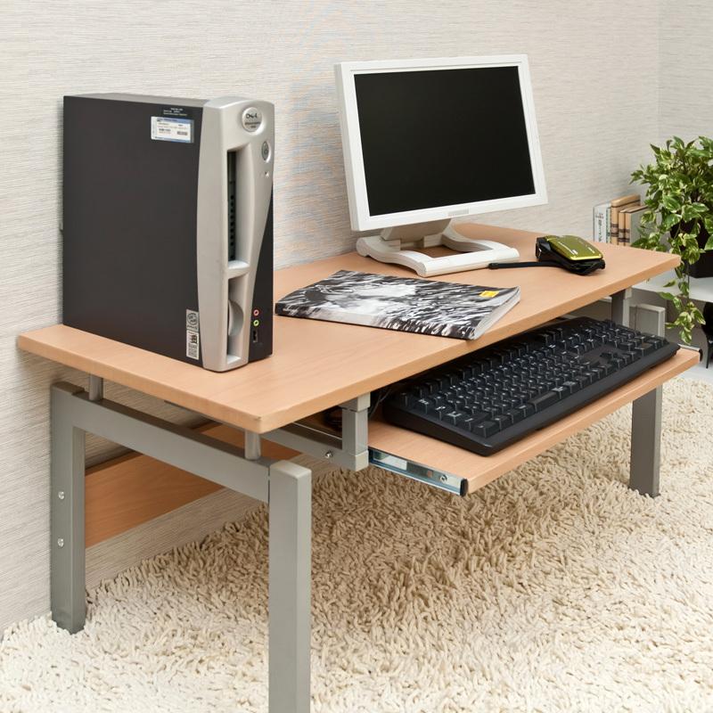 パソコンデスク 90cm幅 ロータイプ 平机 PC スライドテーブル付き フリーテーブル :CT-2650:アドホックスタイル - 通販