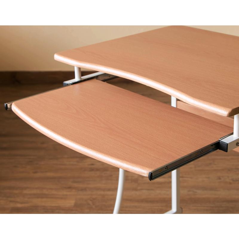 パソコンデスク 机 スライドキーボード棚付き 60cm幅 おしゃれ PC