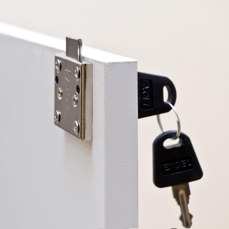 鍵付きラック 4段 BK/WAL/WH コーナーラック 4段 BK/WAL/WH コーナー