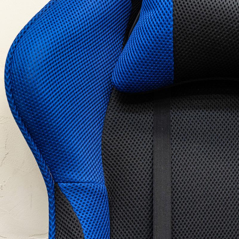 座椅子 ゲーミングチェア型 回転式 リクライニング メッシュシート HAY-03(BL) ブルー｜adhoc-style｜02