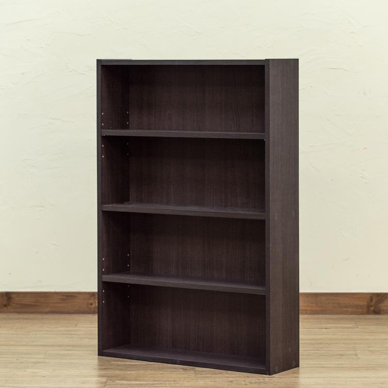 本棚 60cm幅 薄型 棚 4段 高さ89cm 本 収納 カラーボックス