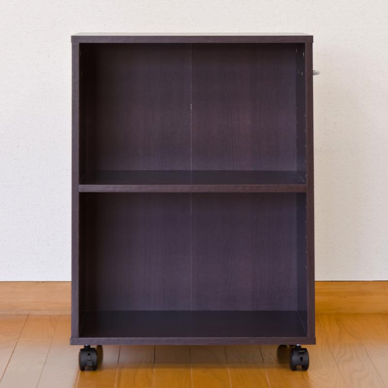 デスクサイド収納ラック ダークブラウン デスクサイド収納ラック ダークブラウン