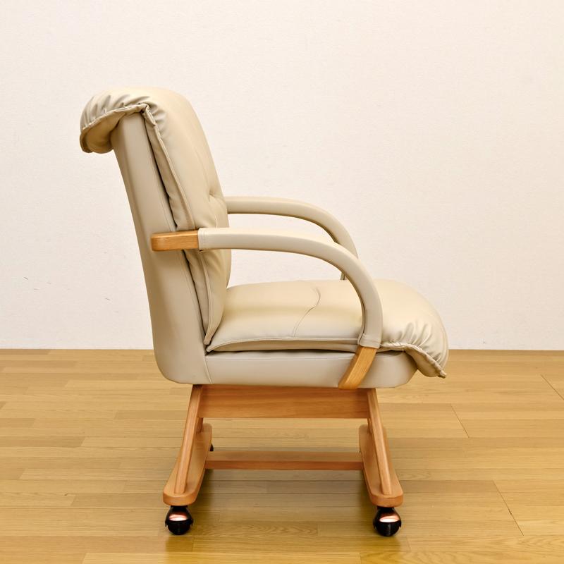 ダイニングチェア 回転式 1脚 肘付 ソファ感覚の椅子 デラックス