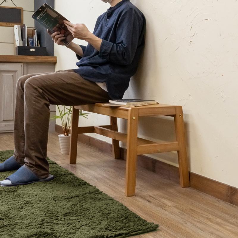 ダイニングベンチ 85cm幅 おしゃれ 長椅子 天然木 丈夫なマホガニー材