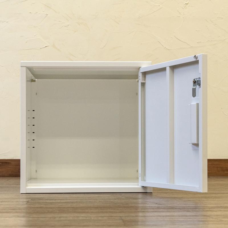 鍵付きロッカー 扉収納 38cm幅 スチールロッカー 1個 JAC-04(WH