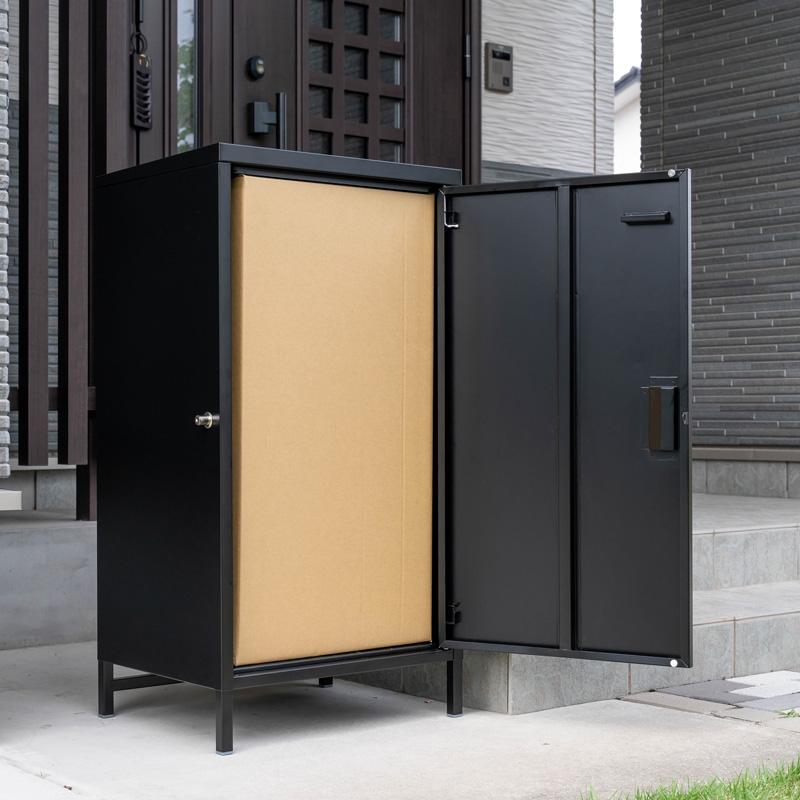 宅配ボックス 鍵付 ロッカー 127L 物置 ポスト 扉収納 52cm幅 ハイ