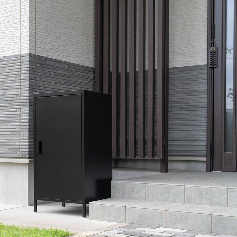 宅配ボックス 鍵付きロッカー ハイタイプ ポスト スチール 扉付き収納 ブラック 宅配ボックス 鍵付きロッカー ハイタイプ ポスト スチール 扉