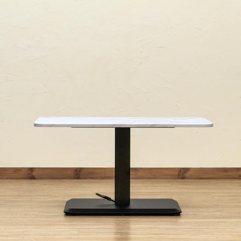 昇降式テーブル 90cm幅 センターテーブル ダイニング デスク 大理石柄 LCI-02(MWH) マーブルホワイト | ブランド登録なし | 14