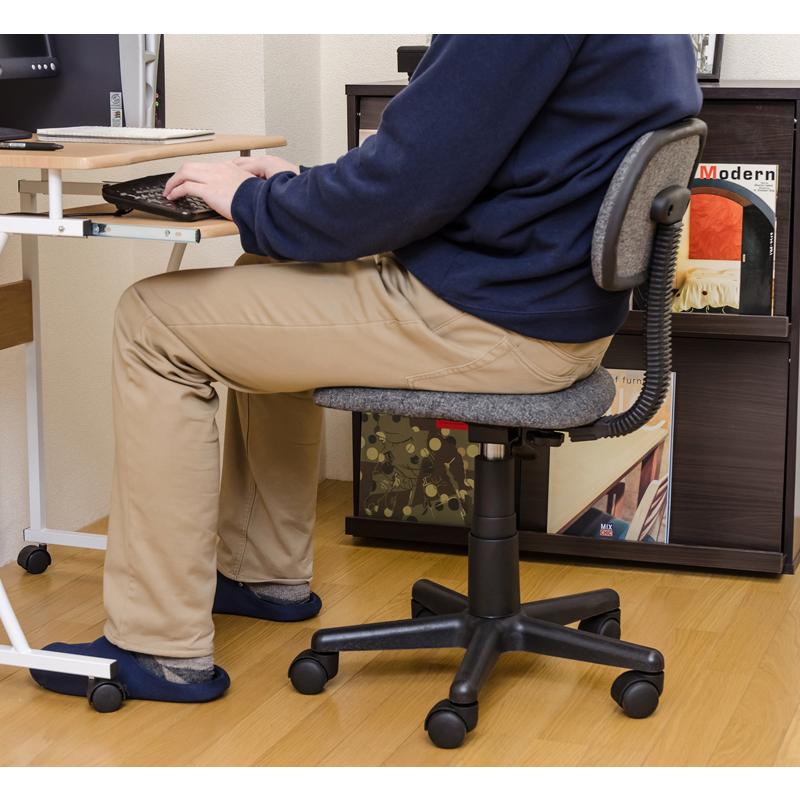 デスクチェア 2脚セット オフィスチェア 布シート 昇降式 高さ