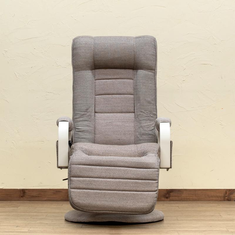 リクライニングチェア フット付き 昇降式 回転式 おしゃれ ハイバック