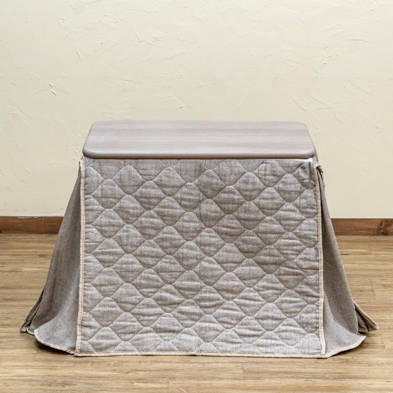 ダイニングこたつ 掛布団付き 80cm×60cm ハイタイプコタツ 2点セット