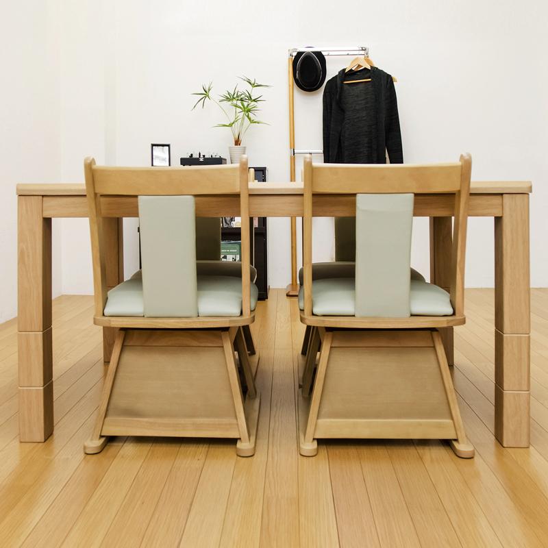 ダイニングこたつテーブル 135cm×80cm チェア付き 5点セット ダイニングこたつテーブル 135cm×80cm チェア付き 5点セット