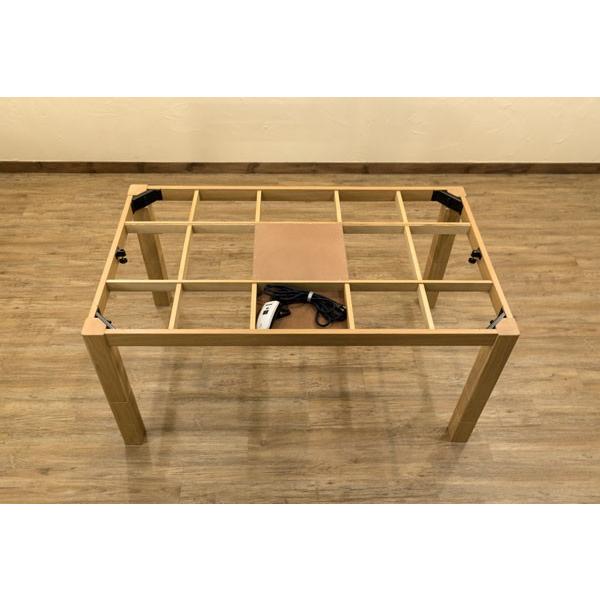 ダイニングこたつテーブル 135cm×80cm 継脚式 傷に強い天板 600W ダイニングこたつテーブル 135cm×80cm 継脚式 傷に強い天板 600W