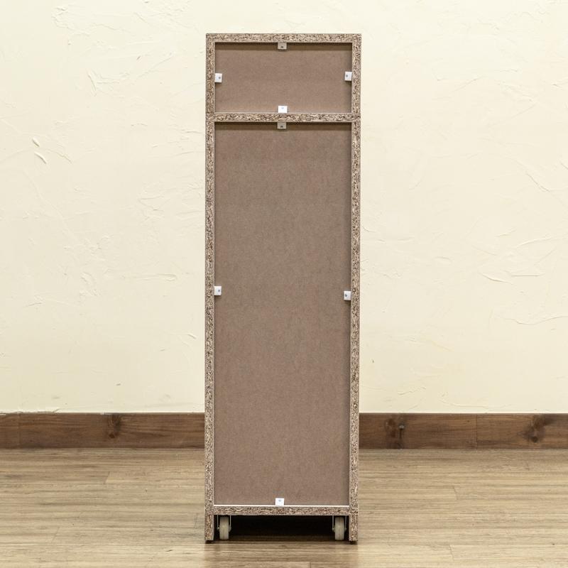 ゴミ箱 ダストボックス フラップ式 45L 幅27cm 上段 引き出し付き 1