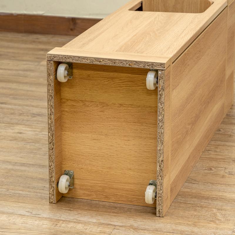 【送料無料】フラップ式ダストボックス 1分別 ゴミ箱 キャスター付き 木目調 送料無料】フラップ式ダストボックス 1分別 ゴミ箱 キャスター