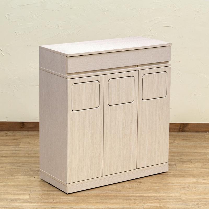 ゴミ箱 ダストボックス 木製 扉収納 45L×3分別 幅80cm ゴミ箱 ダストボックス 木製 扉収納 45L×3分別 幅80cm