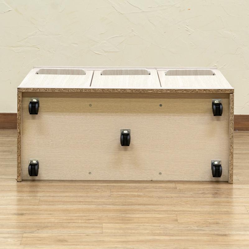 ゴミ箱 ダストボックス 木製 扉収納 45L×3分別 幅80cm ゴミ箱 ダストボックス 木製 扉収納 45L×3分別 幅80cm