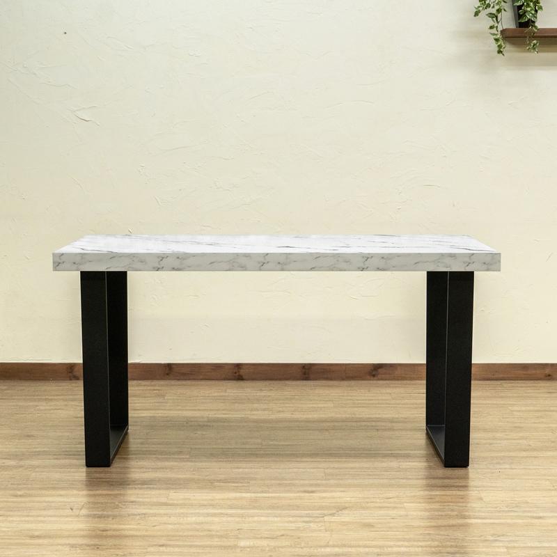 ダイニングテーブル 140cm×80cm スチール脚 おしゃれ 石材調 ダイニングテーブル 140cm×80cm スチール脚 おしゃれ 石材調