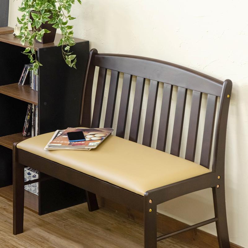 サカベ コローナダイニングベンチチェアー87cm幅 ライトブラウン UHC